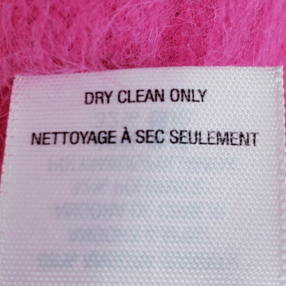 Juicy Couture Angora Blend Cardigan Longline Sweater Pink Fuzzy Soft size S - Picture 11 of 12